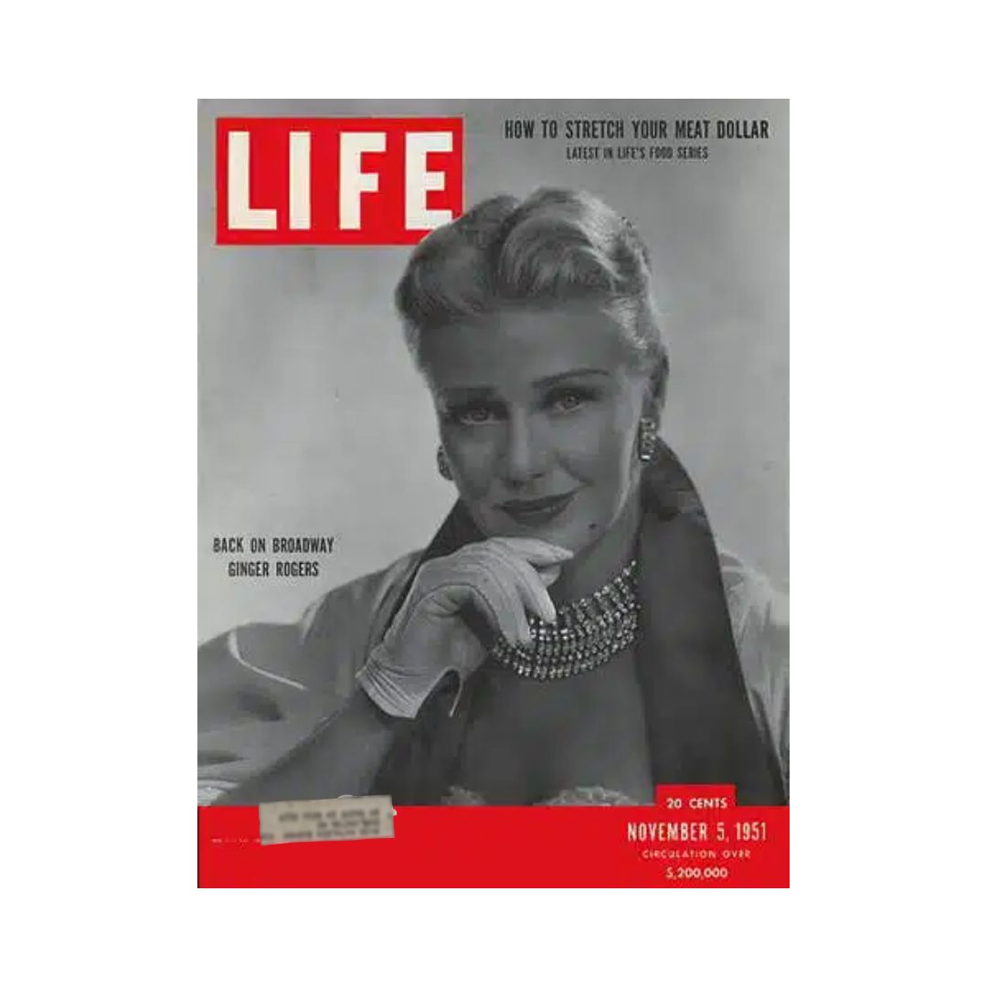 VTG Life Magazine November 5, 1951 Ginger Rogers, Actress and Dancer