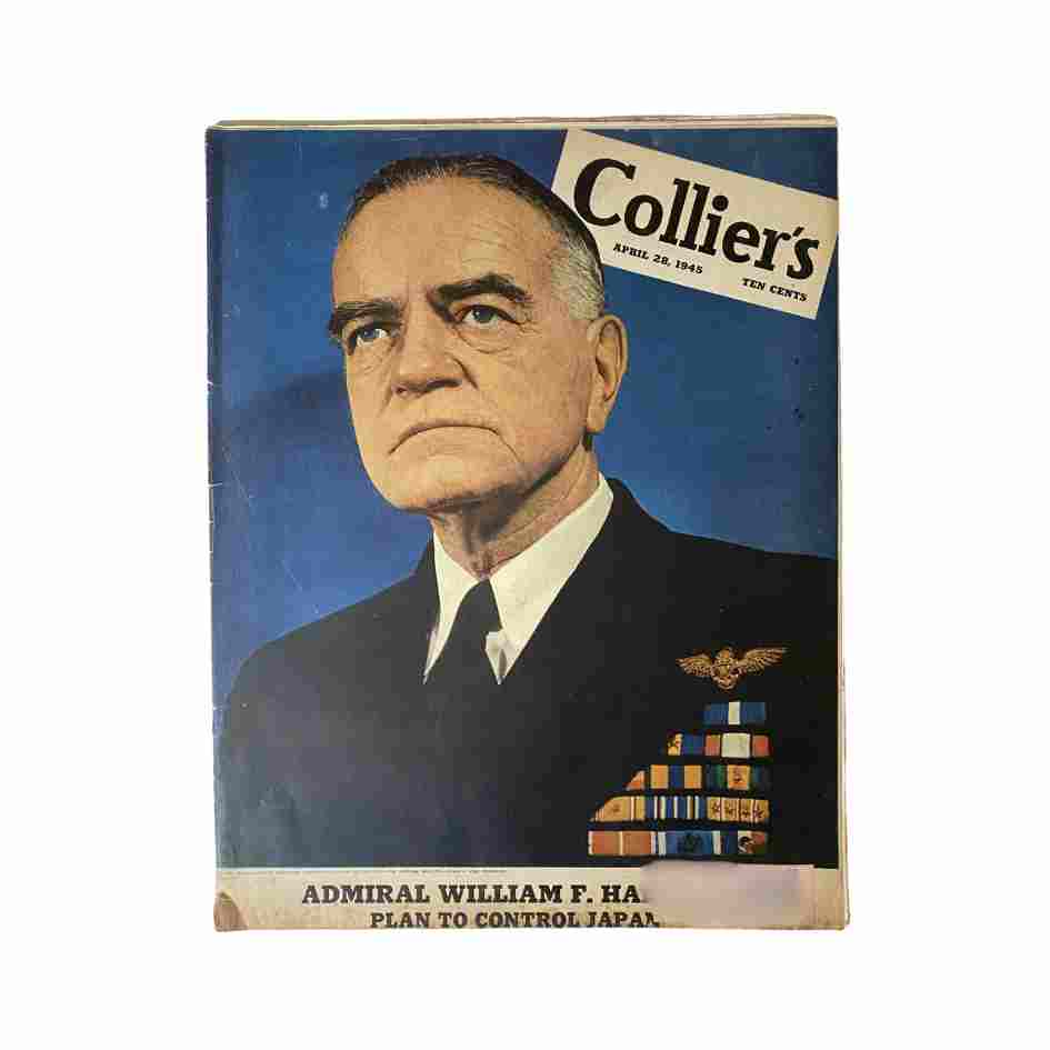 VTG Collier's Magazine April 28, 1945 William Halsey Jr. Cover