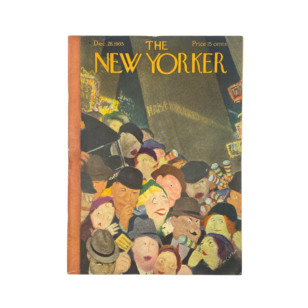 The New Yorker Complete Magazine December 28, 1935 William Cotton Cover VG