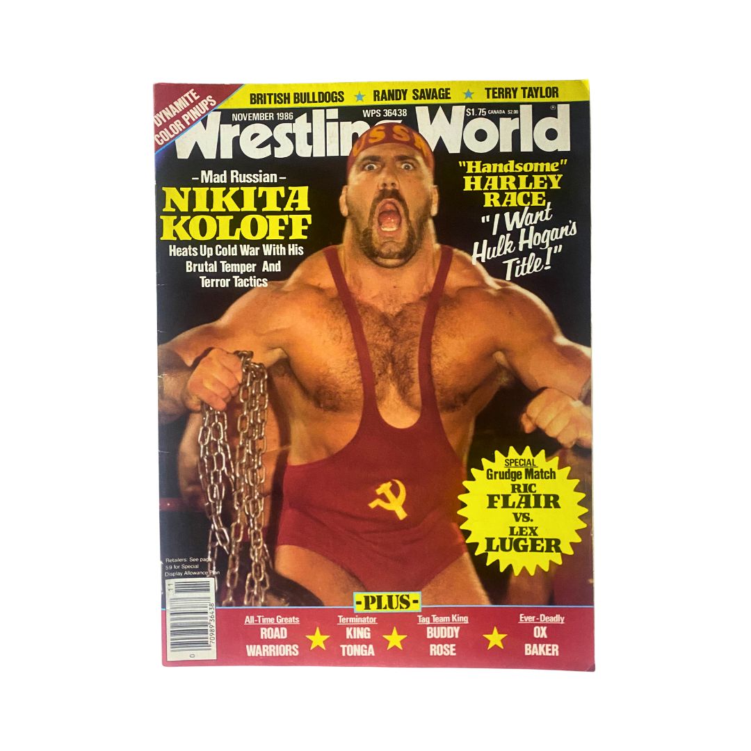 VTG Wrestling World Magazine November 1986 Nikita Koloff No Label