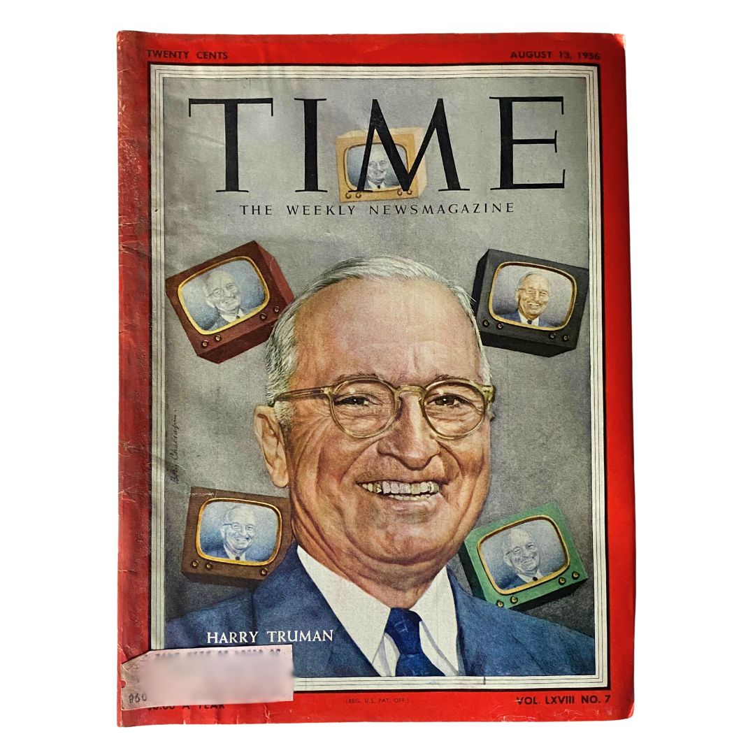 VTG Time Magazine August 13, 1956 Vol 68 No. 7 Harry S. Truman