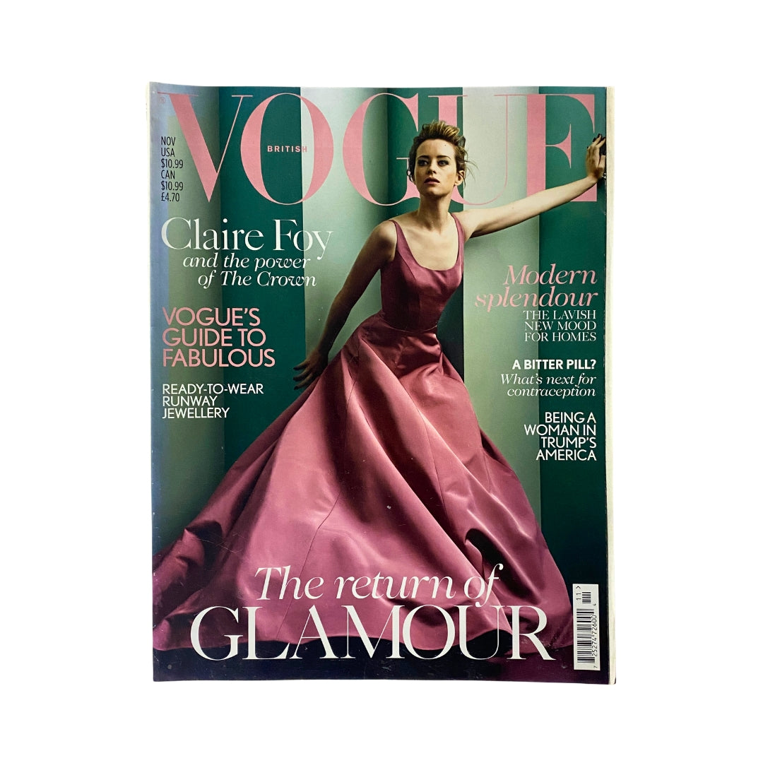 Vogue UK Magazine November 2017 Claire Foy Cover No Label VG