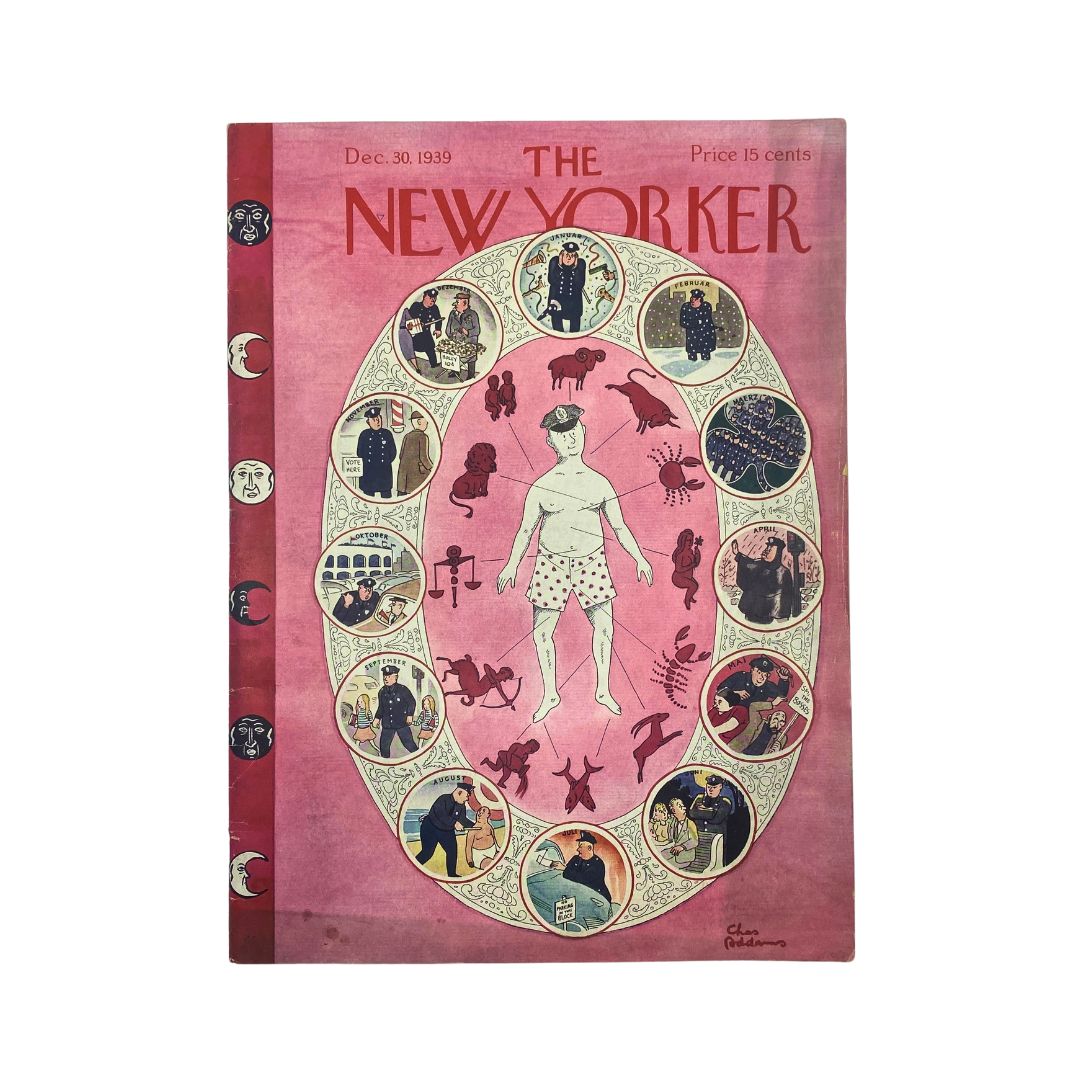 The New Yorker Complete Magazine December 30, 1939 Charles 'Chas' Addams Cover