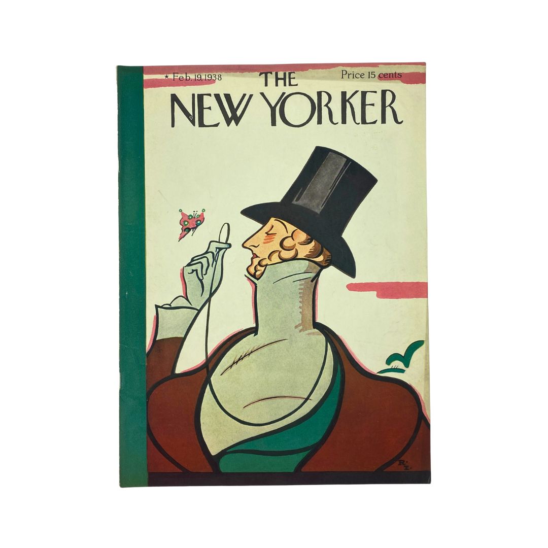 The New Yorker Complete Magazine February 19, 1938 Rea Irvin Cover VG