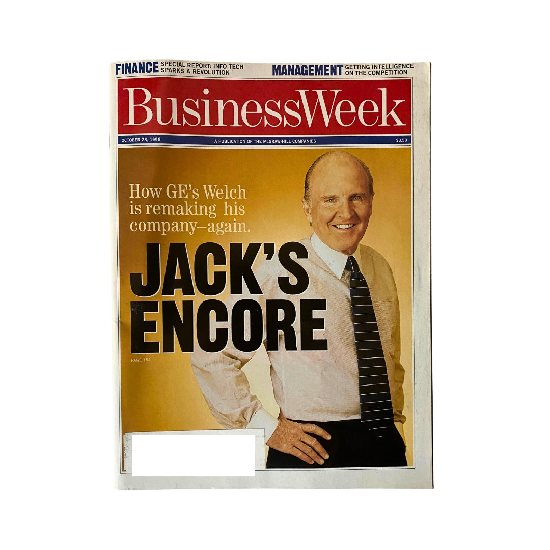BusinessWeek Magazine October 28, 1996 GE CEO Jack Welch Cover VG