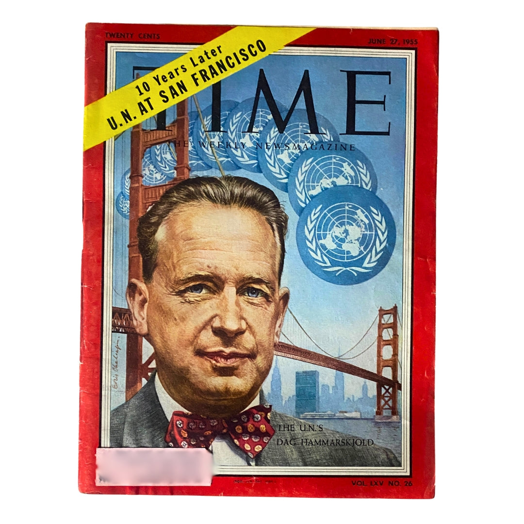 VTG Time Magazine June 27, 1955 Vol 65 No. 26 The U.N.'s Dag Hammarskjöld