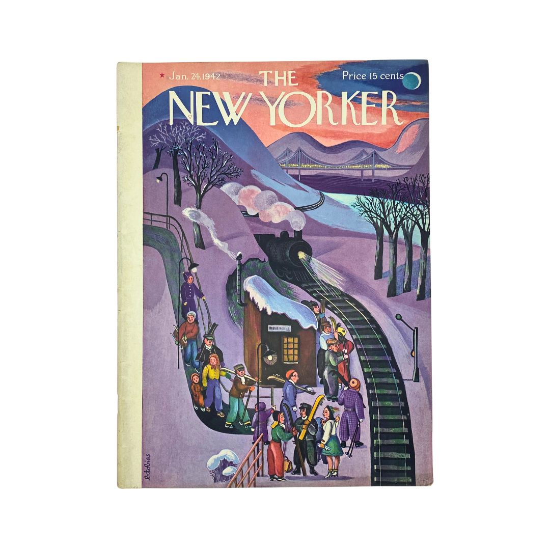 The New Yorker Complete Magazine January 24, 1942 Beatrice Tobias Cover VG