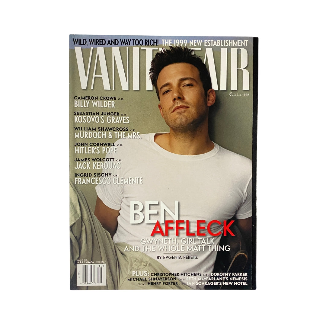 Vanity Fair Magazine October 1999 Ben Affleck Cover No Label VG