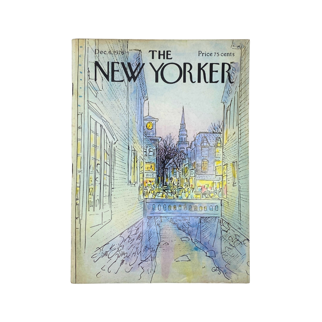 The New Yorker Complete Magazine December 6, 1976 Arthur Getz Cover No Label