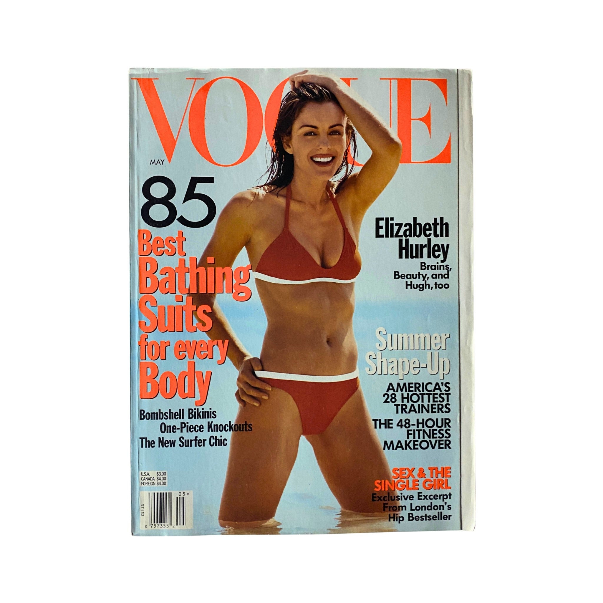 Vogue Magazine May 1998 Elizabeth Hurley Cover No Label VG