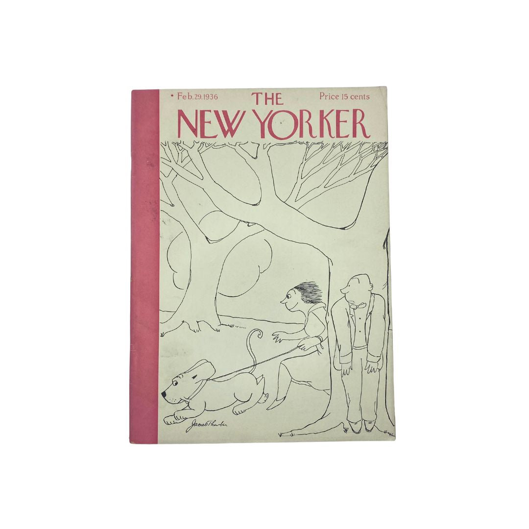 The New Yorker Complete Magazine February 29, 1936 James Thurber Cover VG