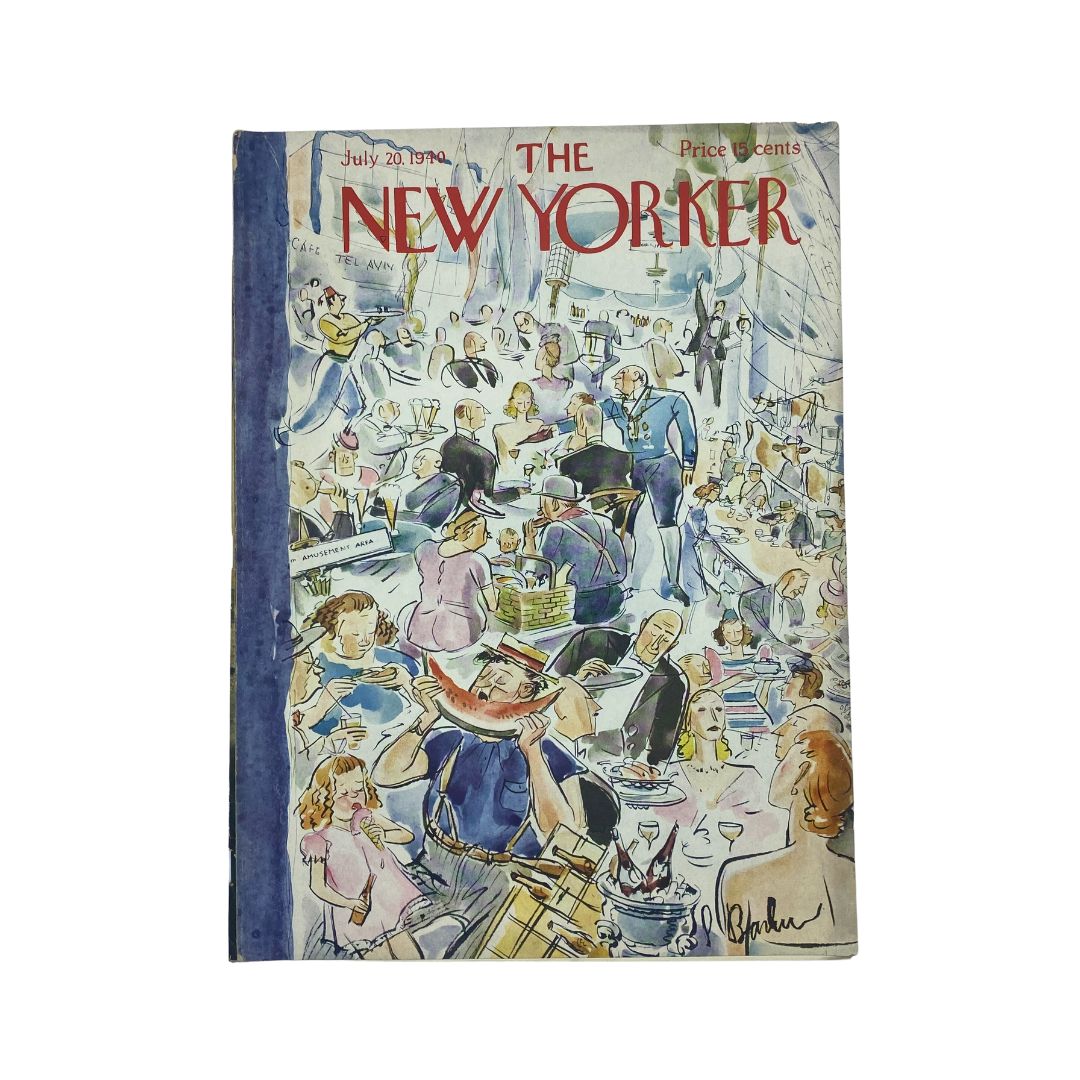 The New Yorker Complete Magazine July 20, 1940 Perry Barlow Cover VG