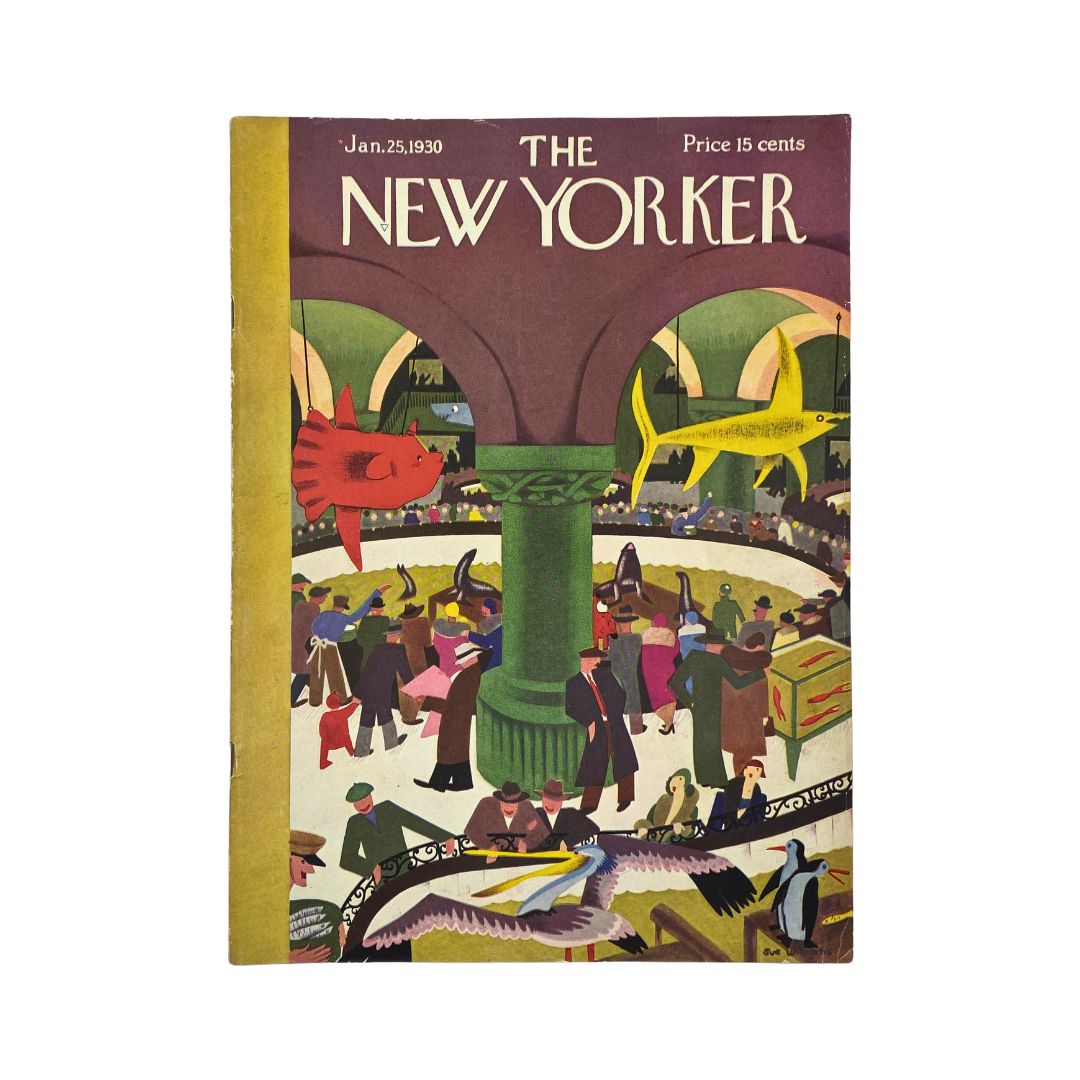 The New Yorker Complete Magazine January 25, 1930 Sue Williams Cover VG