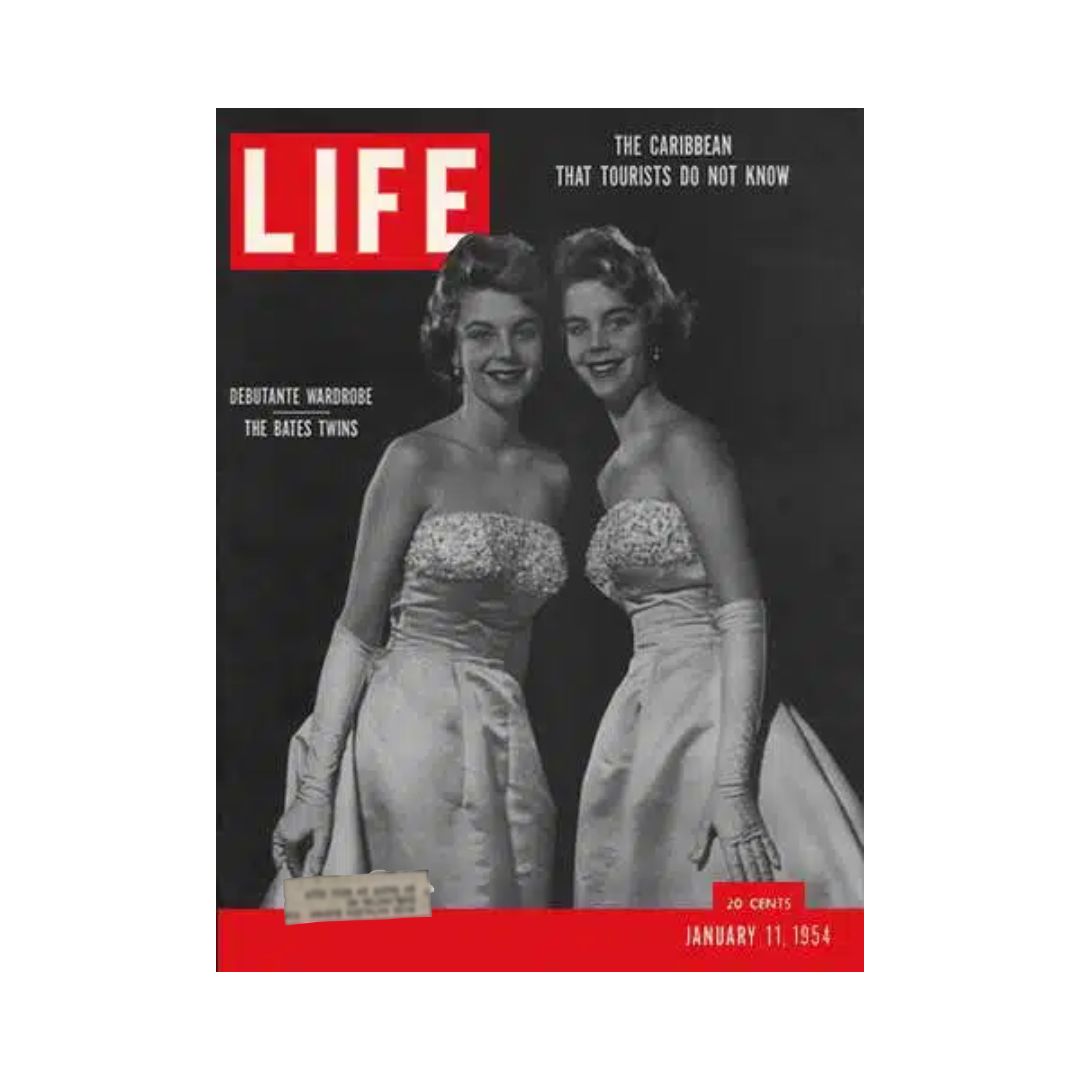 VTG Life Magazine January 11, 1954 Bates Twins Debutante Fashion