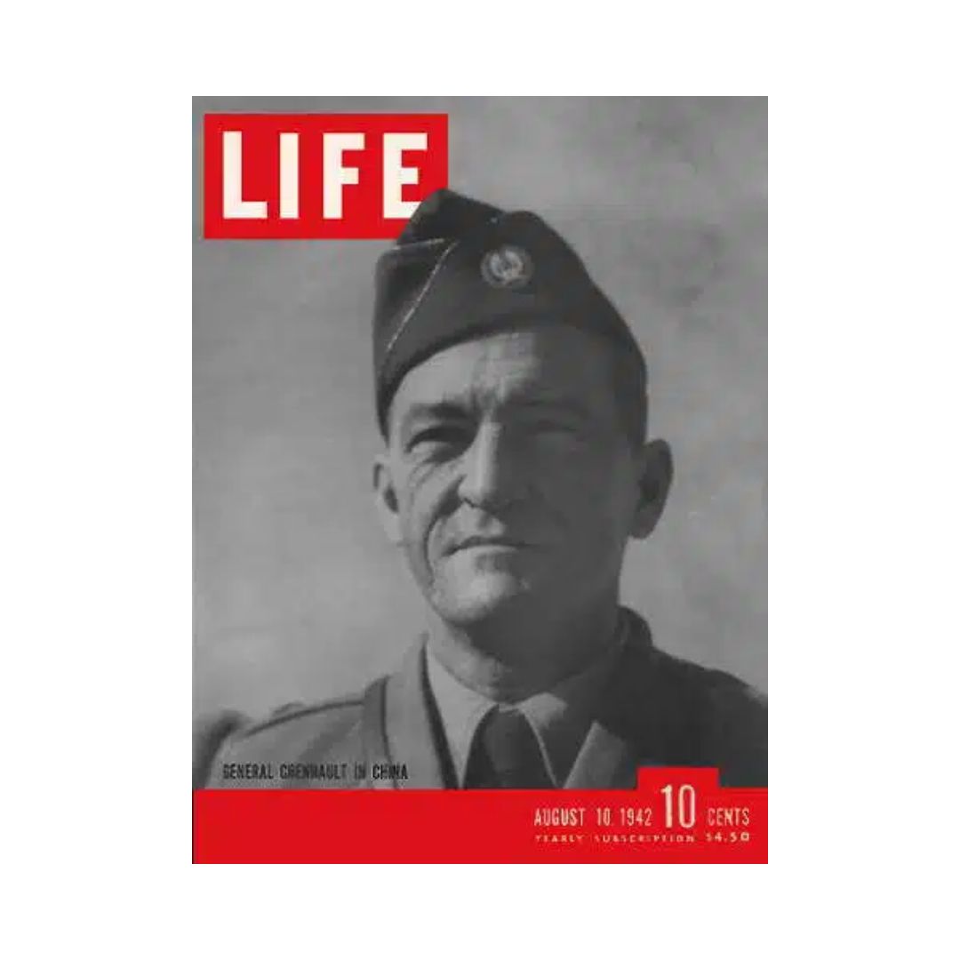 VTG Life Magazine August 10, 1942 General Claire Lee Chennault in China