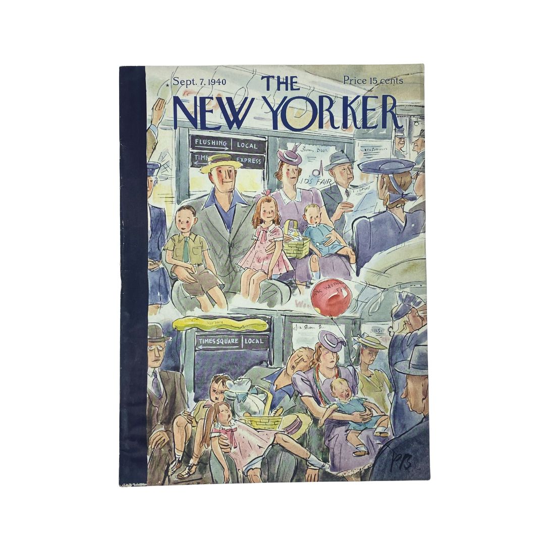 The New Yorker Complete Magazine September 7, 1940 Perry Barlow Cover VG