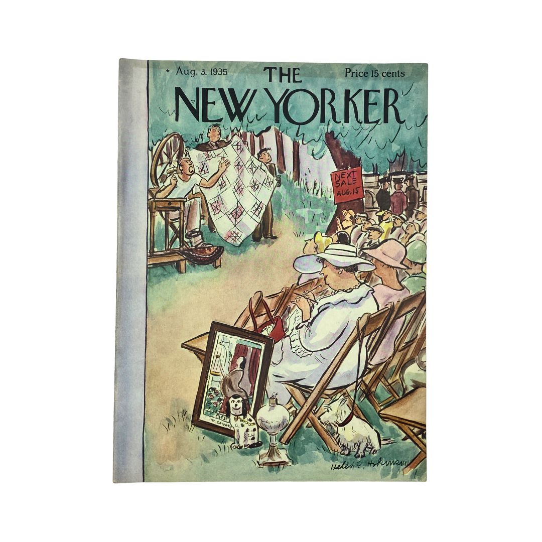 The New Yorker Complete Magazine August 3, 1935 Helen E. Hokinson Cover VG