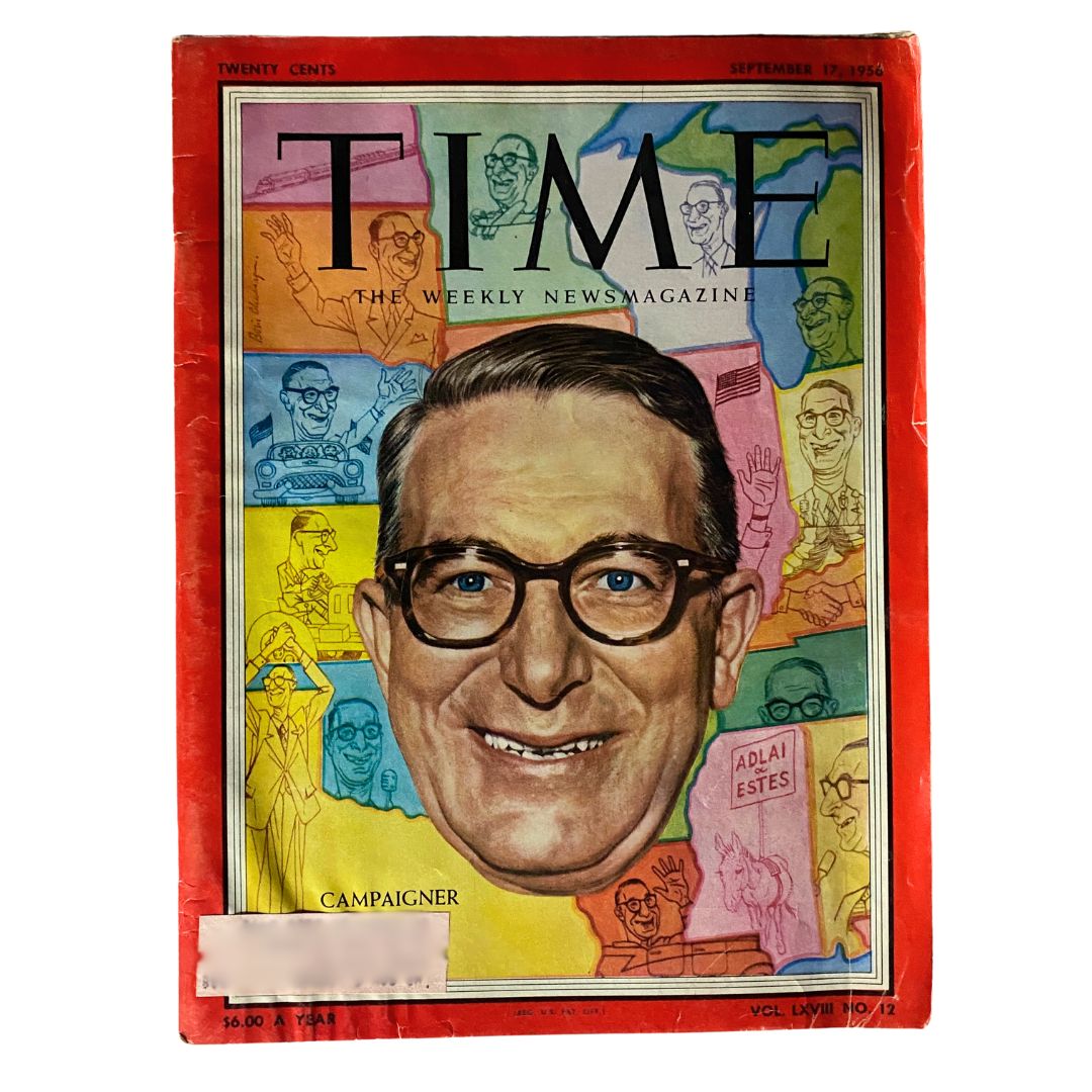 VTG Time Magazine September 17, 1956 Vol 68 No. 12 Estes Kefauver