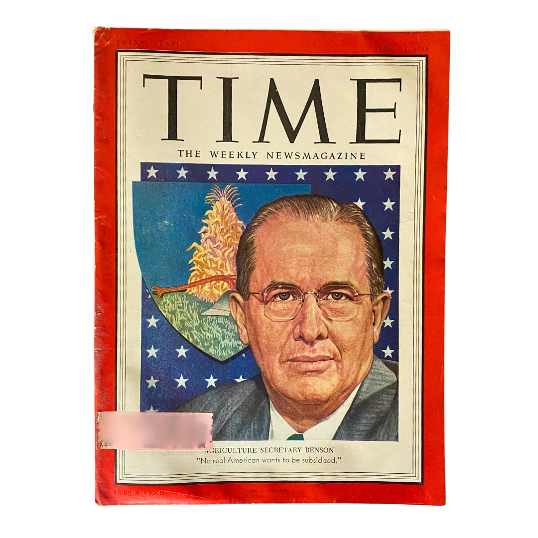 VTG Time Magazine April 13, 1953 Vol 61 No. 15 Ezra Taft Benson