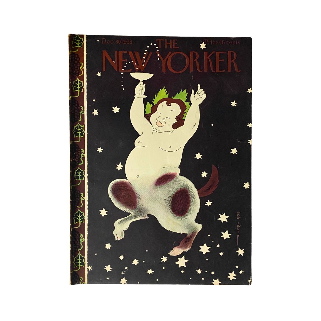 The New Yorker Complete Magazine December 30, 1933 Rea Irvin Cover