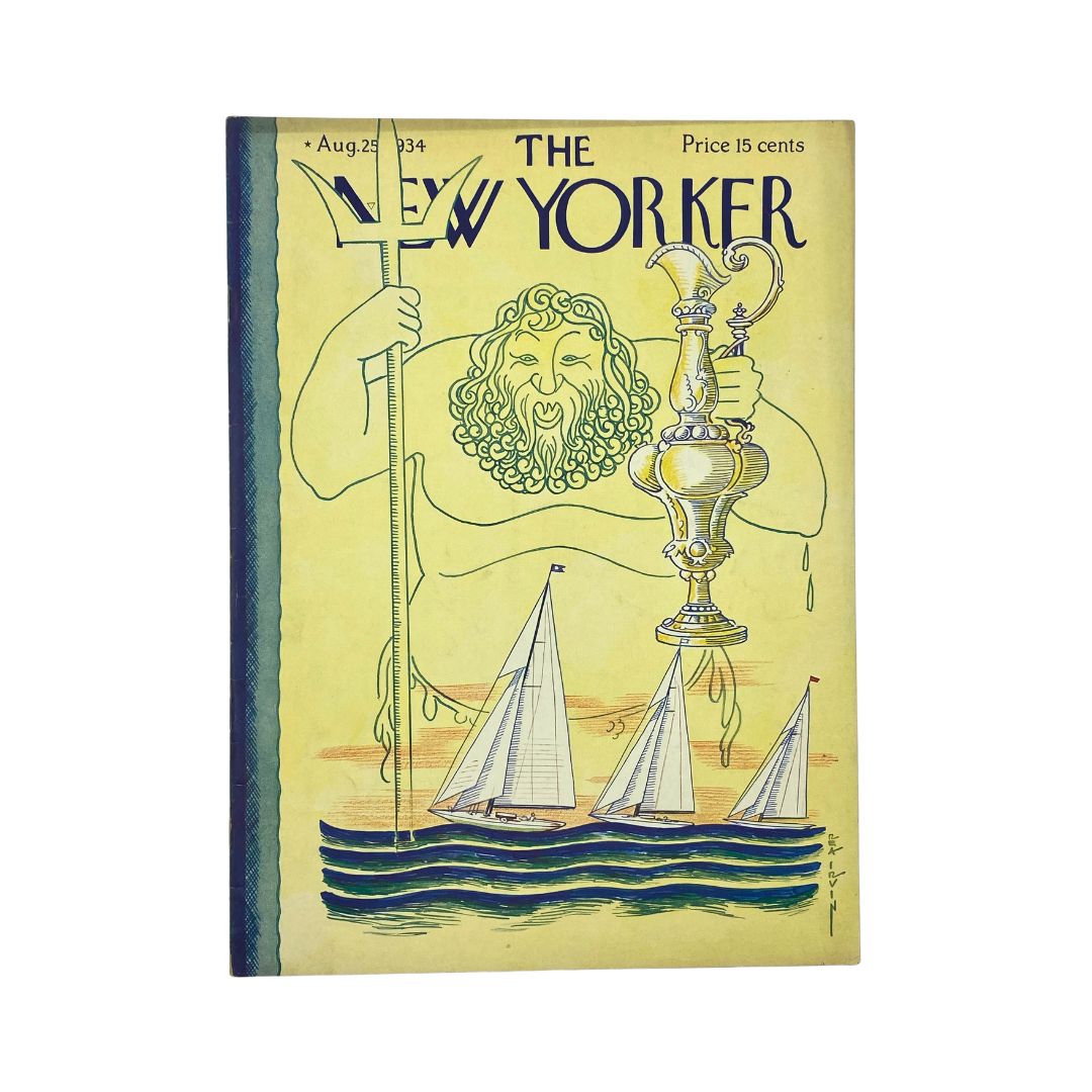 The New Yorker Complete Magazine August 25, 1934 Rea Irvin Cover VG