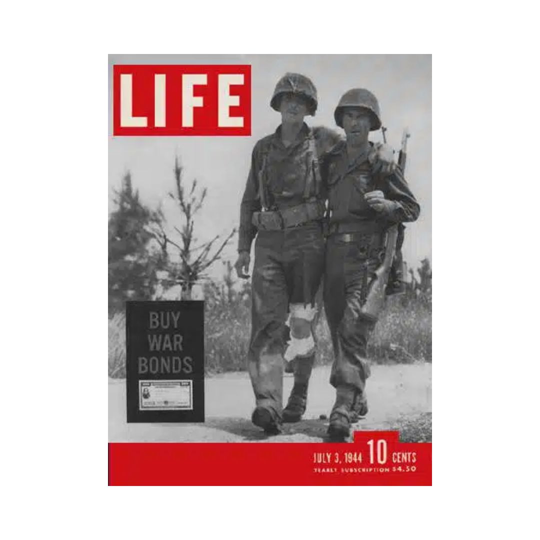 VTG Life Magazine July 3, 1944 GIs Back From Battle