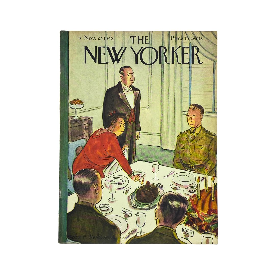 The New Yorker Complete Magazine November 27, 1943 Helen E. Hokinson Cover VG