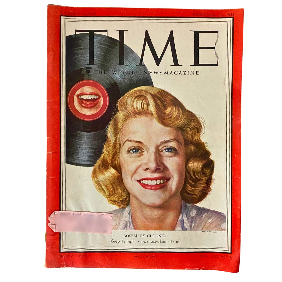 VTG Time Magazine February 23, 1953 Vol 61 No. 8 Rosemary Clooney