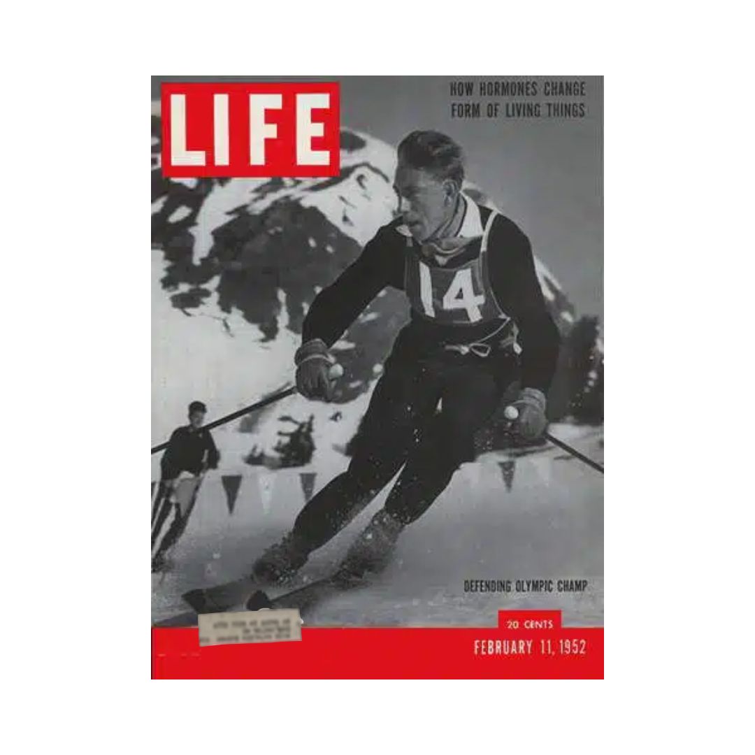 VTG Life Magazine February 11, 1952 Olympic Skiing Champion Henri Oreiller