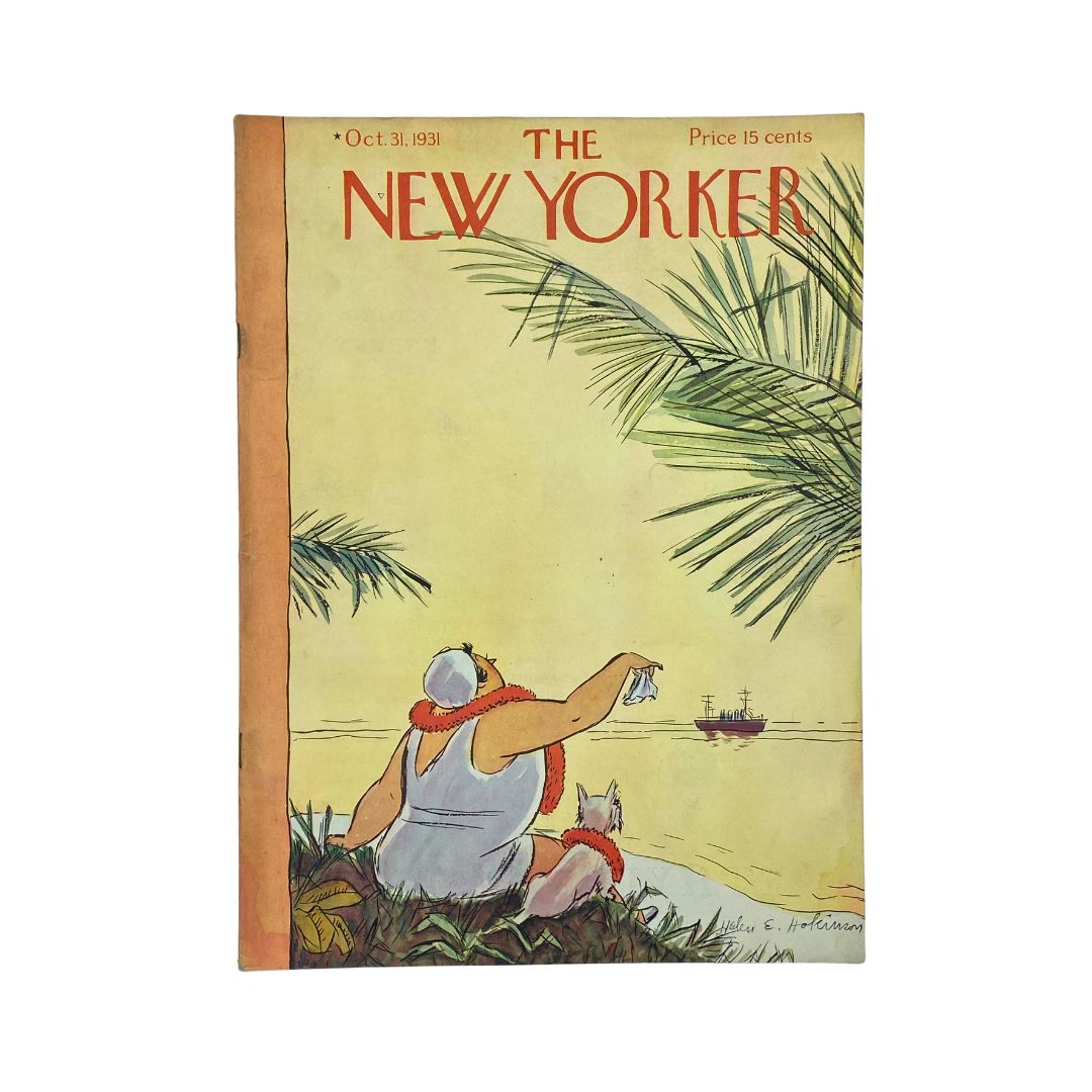 The New Yorker Complete Magazine October 31, 1931 Helen E. Hokinson Cover VG