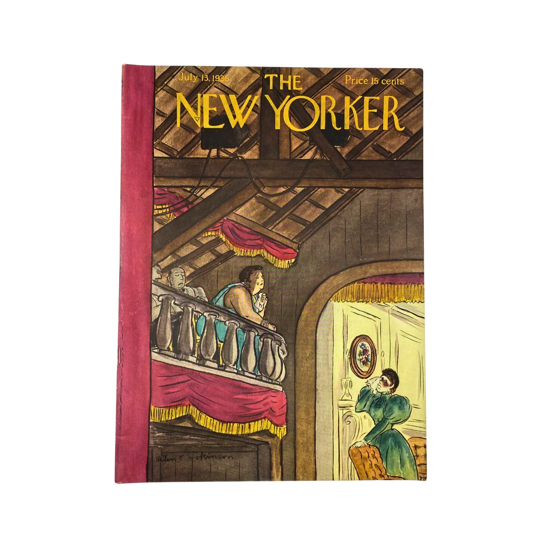 The New Yorker Complete Magazine July 13, 1935 Helen E. Hokinson Cover VG