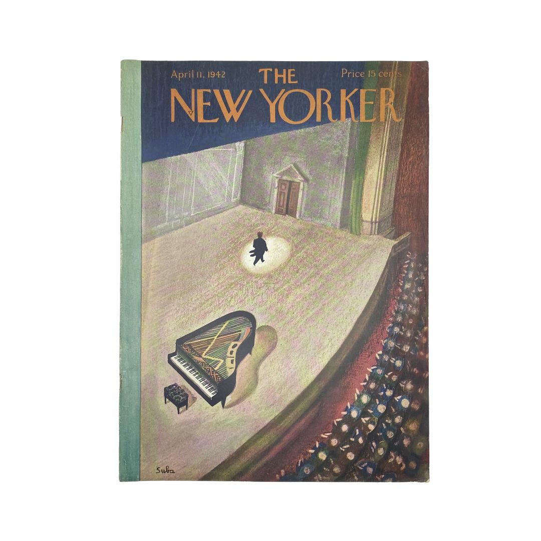 The New Yorker Complete Magazine April 11, 1942 Susanne Suba Cover VG