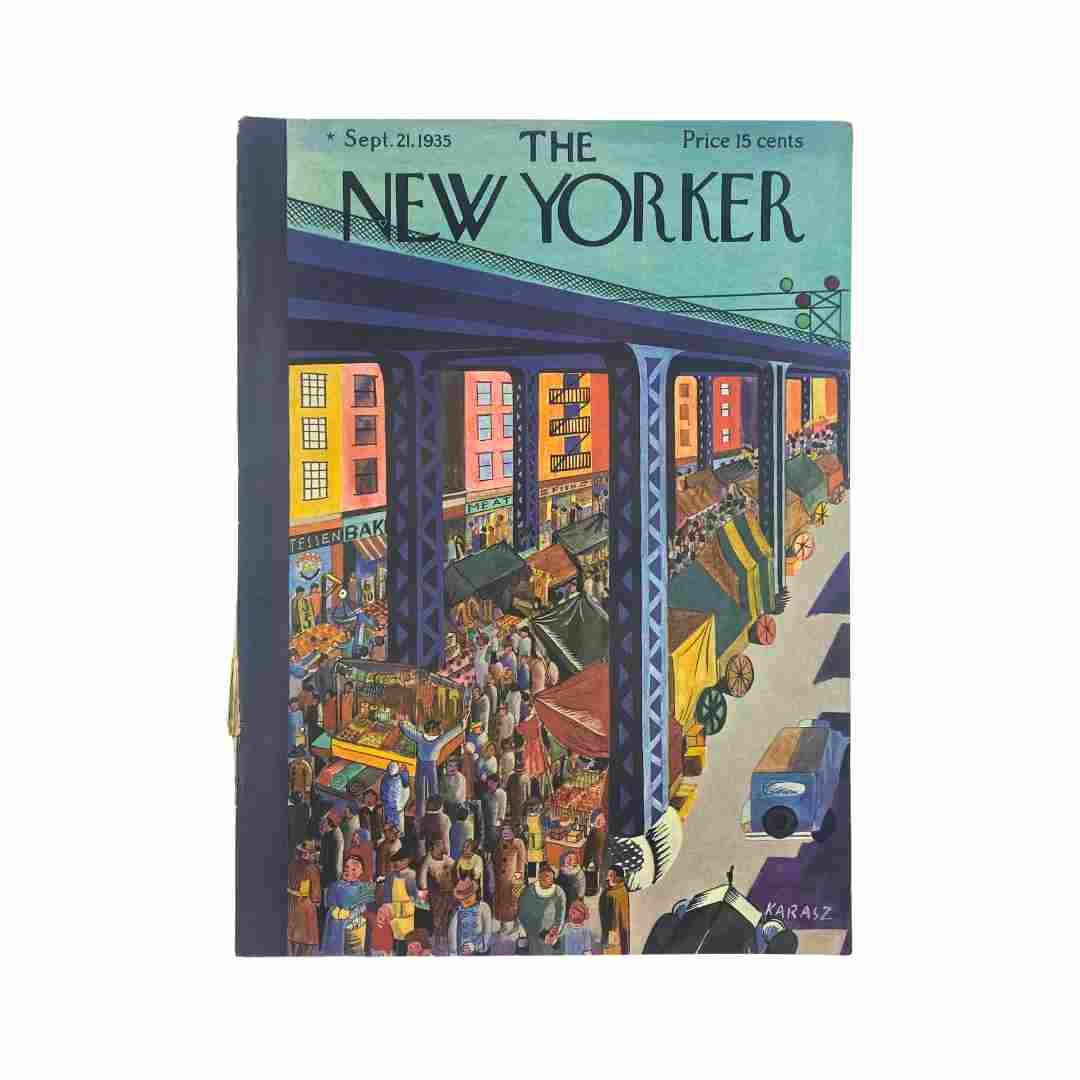 The New Yorker Complete Magazine September 21, 1935 Ilonka Karasz Cover VG