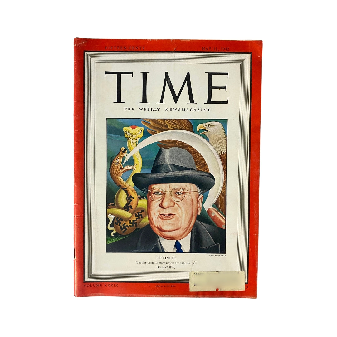 VTG Time Magazine May 11, 1942 Russia's Maxim Litvinov