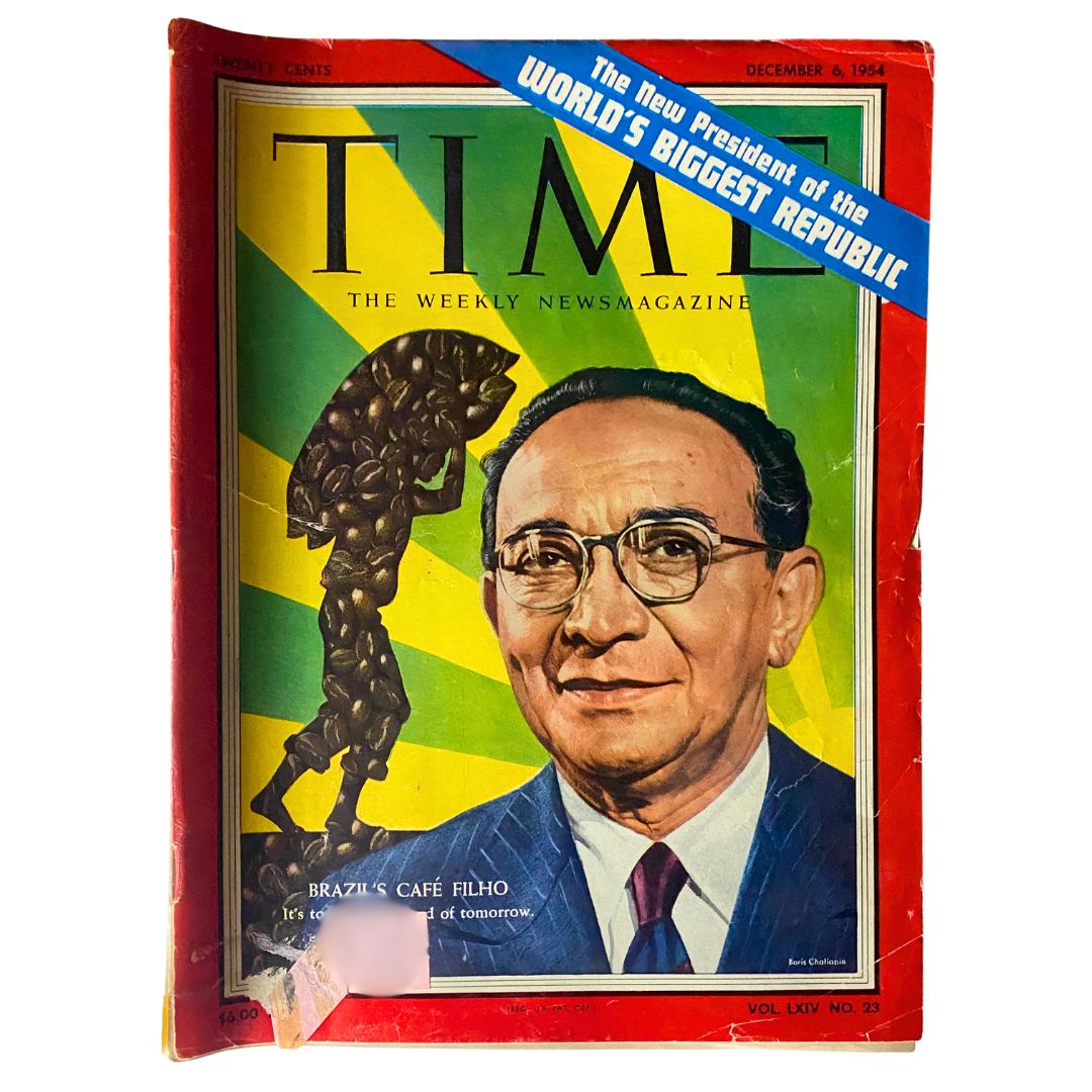 VTG Time Magazine December 6, 1954 Vol 64 No. 23 Brazil's Cafe Filho