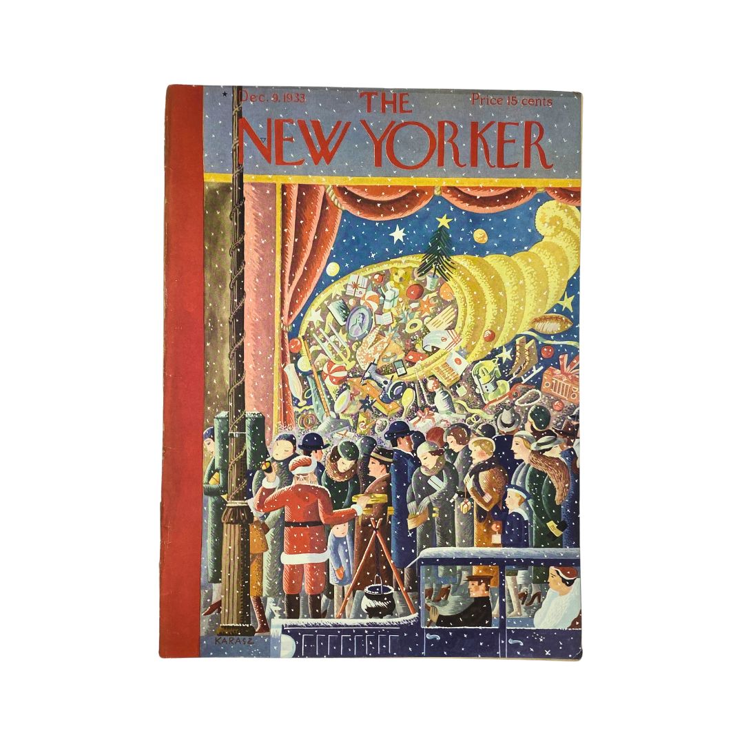 The New Yorker Complete Magazine December 9, 1933 Ilonka Karasz Cover VG