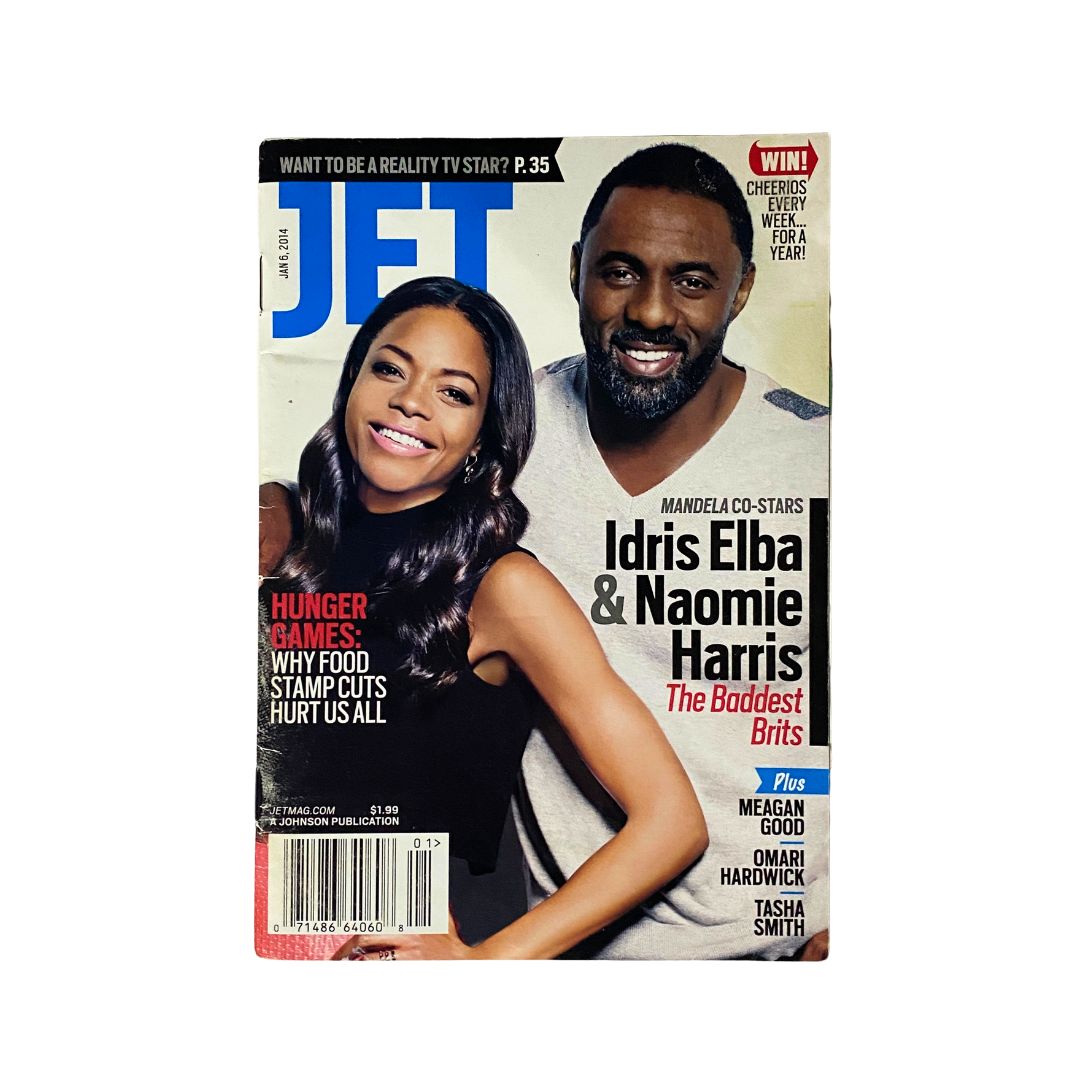 Jet Magazine January 6, 2014 Vol 123 No. 1 Idris Elba & Naomi Harris No Label VG