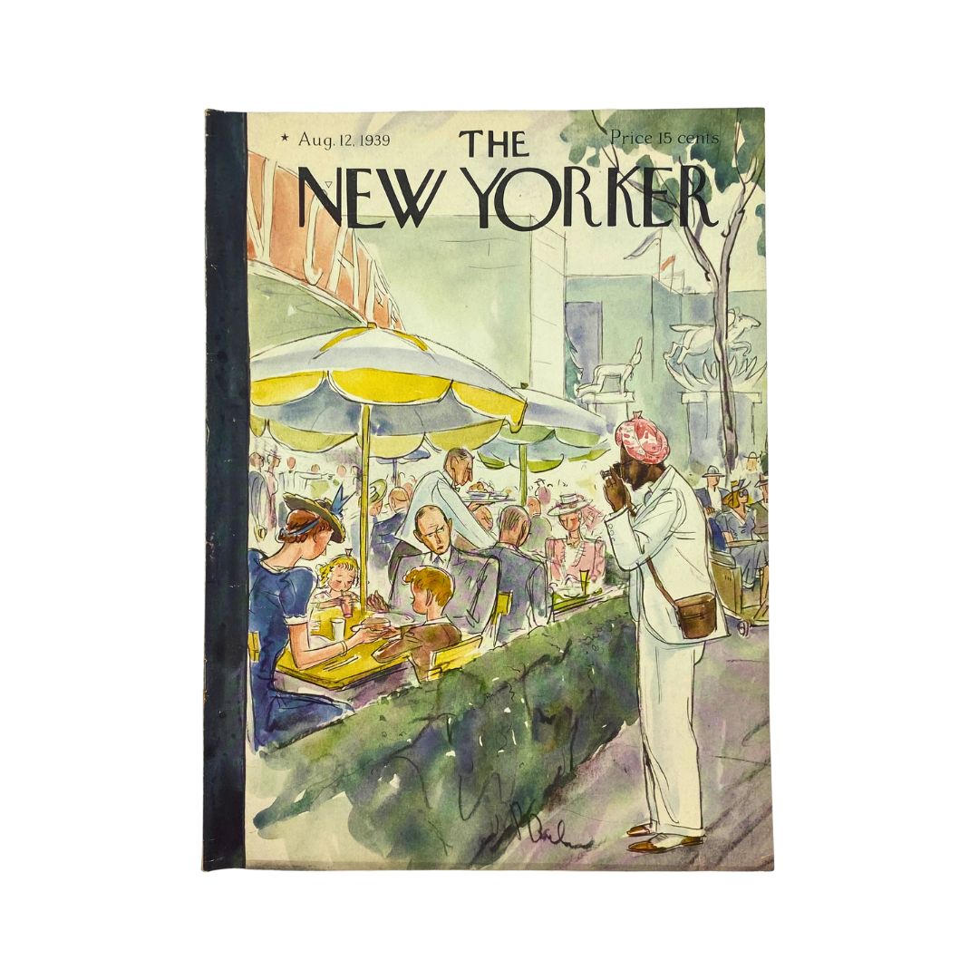 The New Yorker Complete Magazine August 12, 1939 Perry Barlow Cover VG