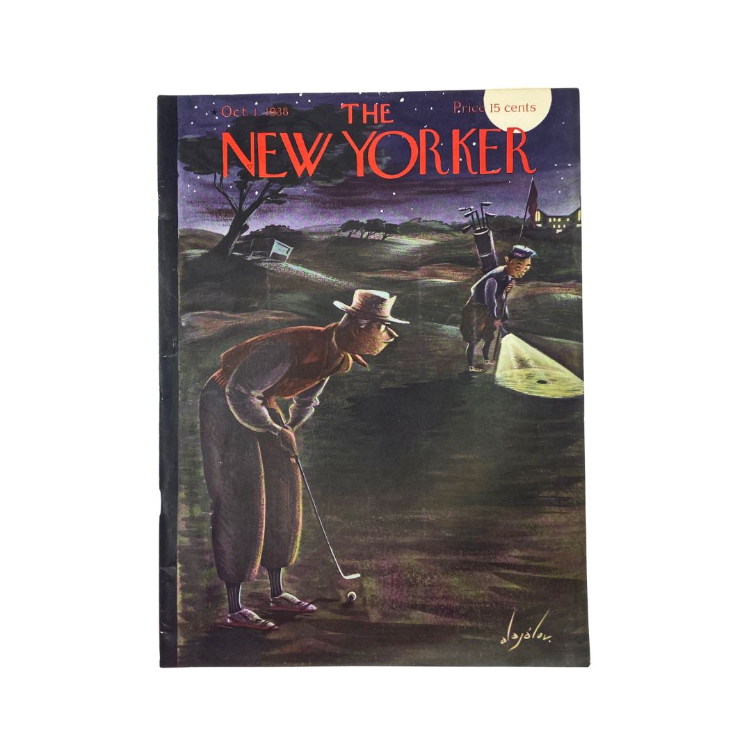 The New Yorker Complete Magazine October 1, 1938 Constantin Alajalov Cover VG