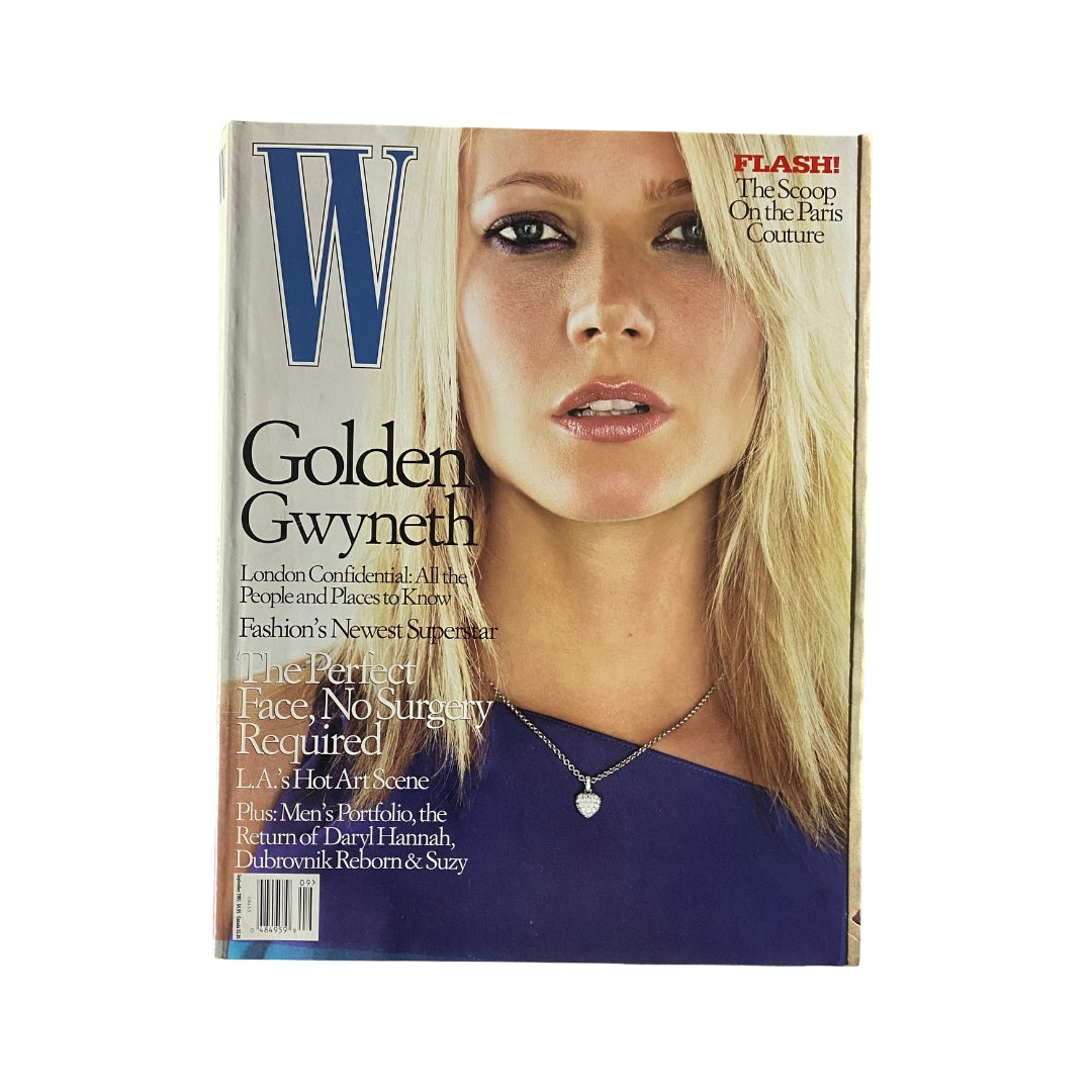 W Magazine September 2001 Golden Gwyneth Paltrow Cover No Label