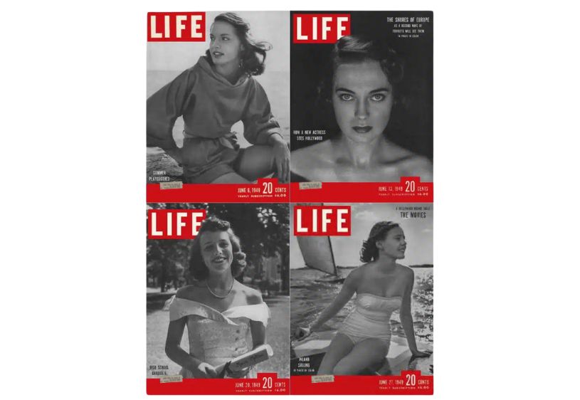 Life Magazine Lot of 4 Full Month of June 1949 6, 13, 20, 27