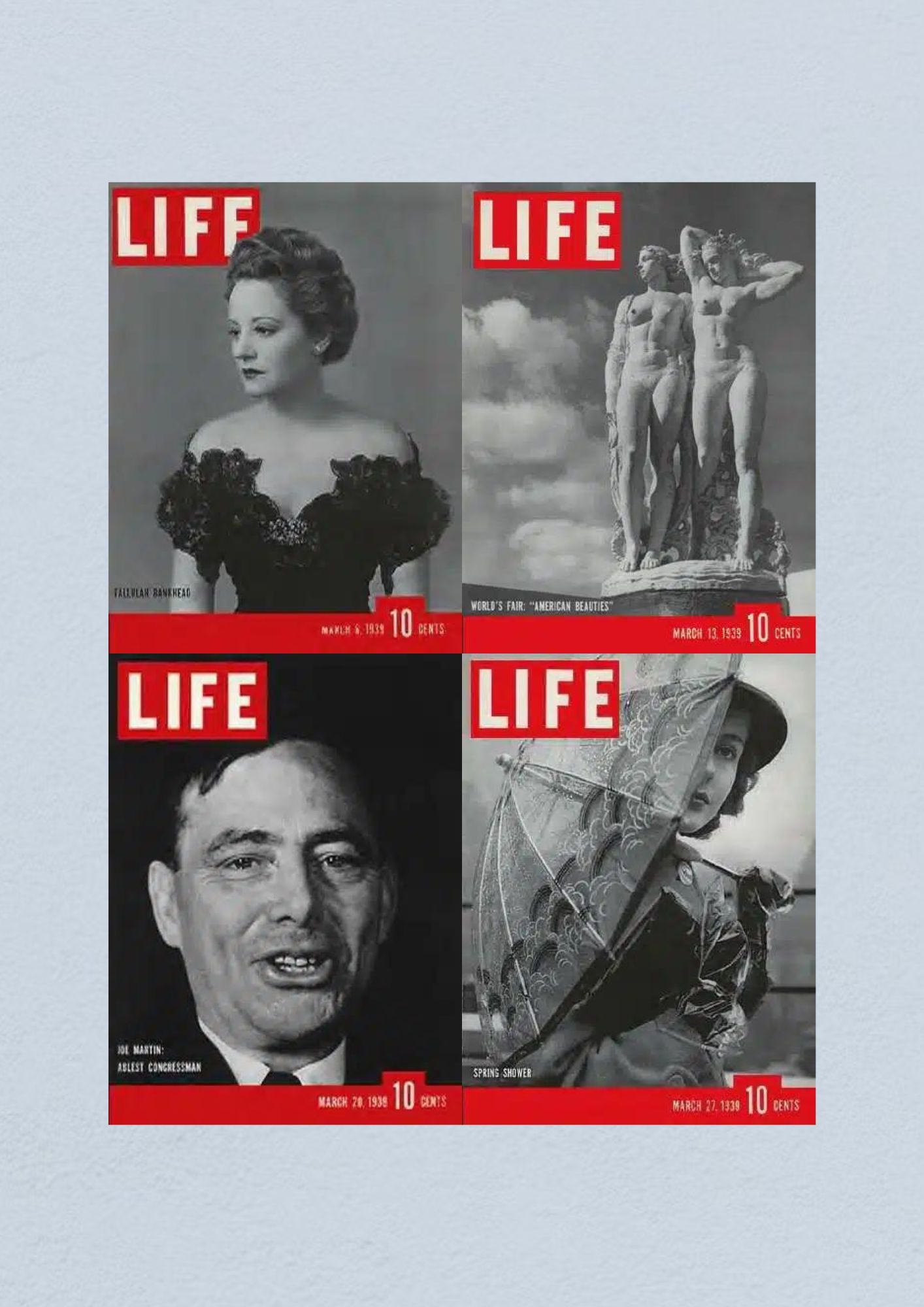 Life Magazine Lot of 4 Full Month of March 1939 6, 13, 20, 27 WWII ERA