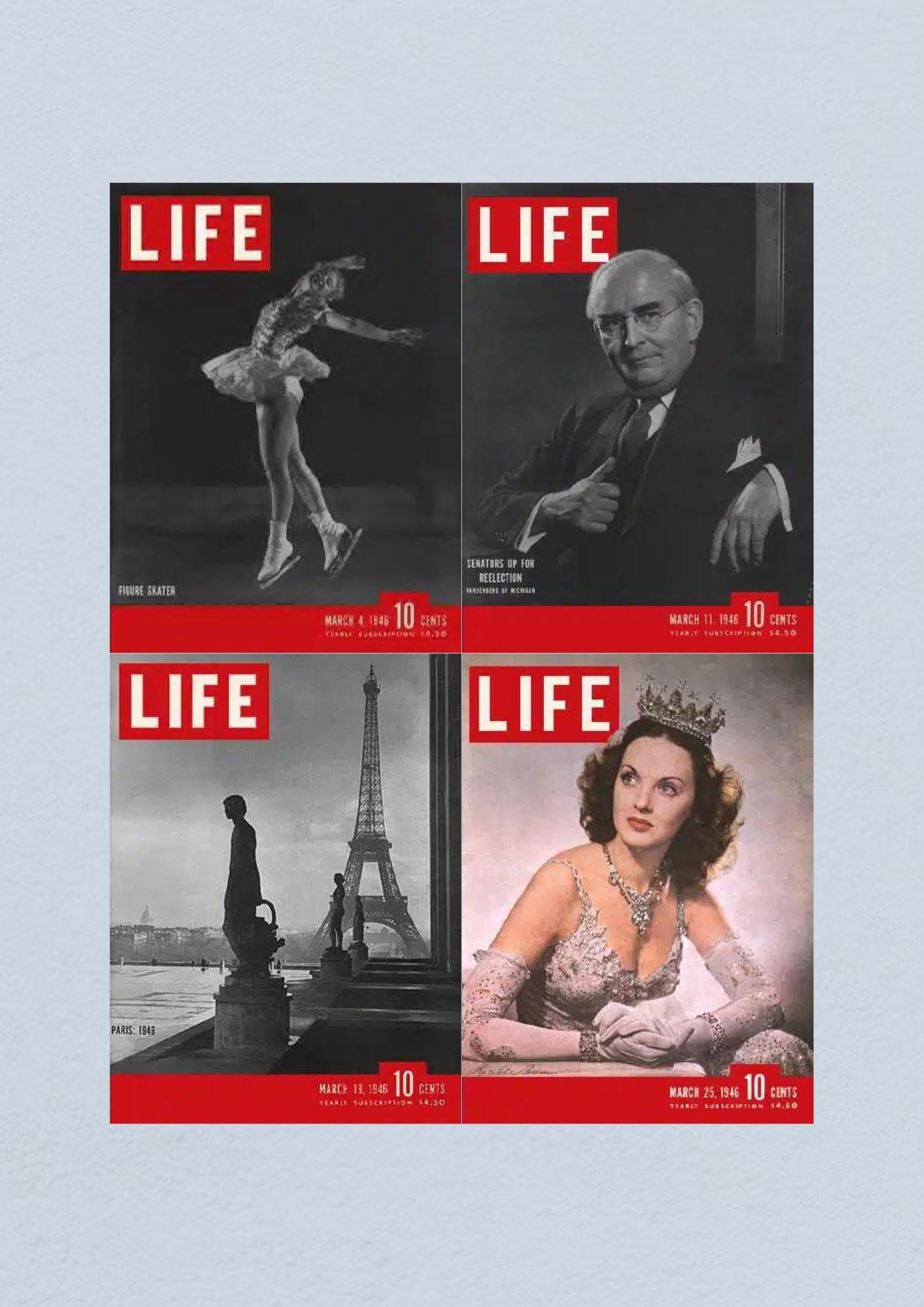 Life Magazine Lot of 4 Full Month of March 1946 4, 11, 18, 25