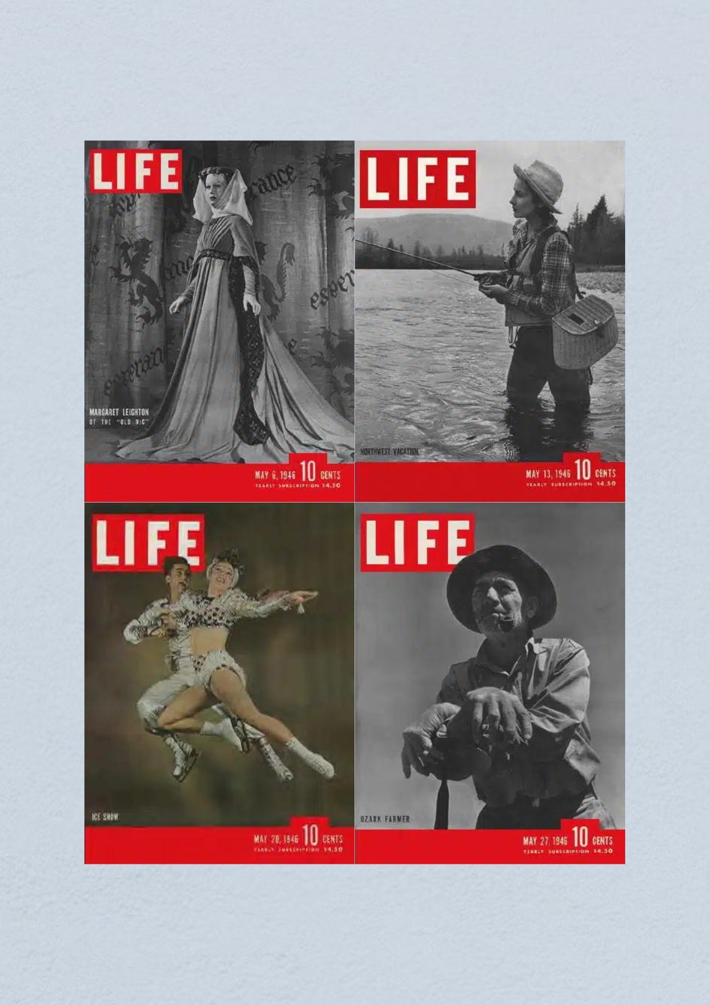 Life Magazine Lot of 4 Full Month of May 1946 6, 13, 20, 27