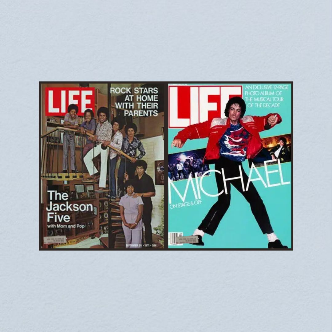 Life Magazine Lot of 2 Michael Jackson / Jackson 5 Cover 1971, 1984