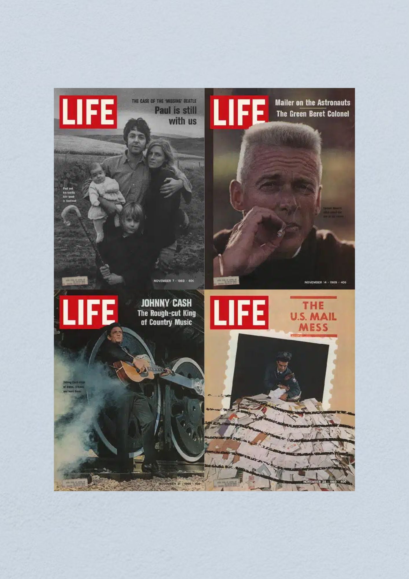 Life Magazine Lot of 4 Full Month November 1969 7, 14, 21, 28 Space Race Era