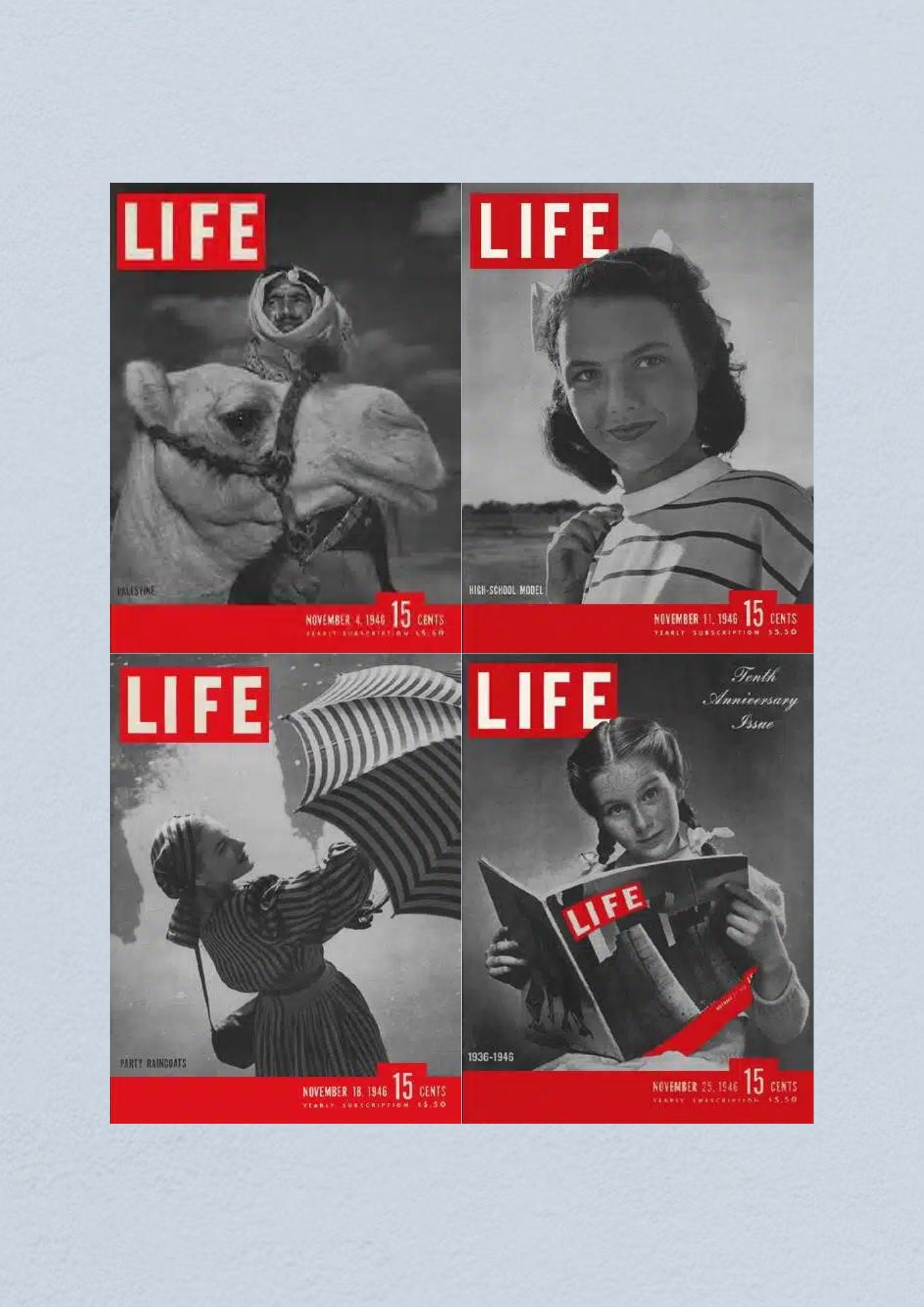 Life Magazine Lot of 4 Full Month of November 1946 4, 11, 18, 25