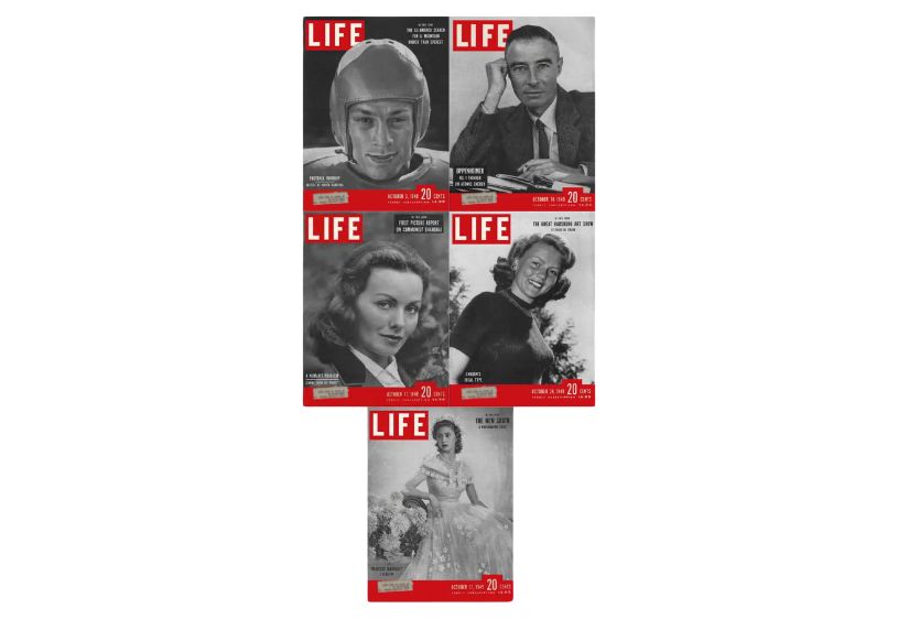 Life Magazine Lot of 5 Full Month of October 1949 3, 10, 17, 24, 31 Oppenheimer