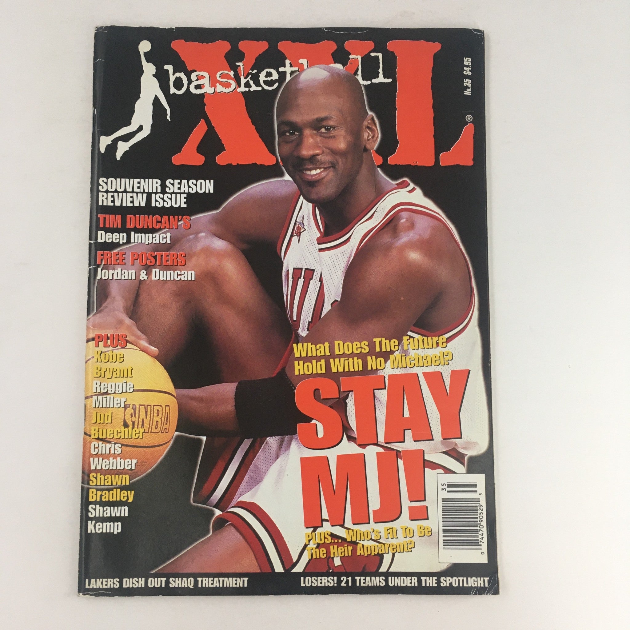 XXL Basketball Magazine July 1998 Michael Jordan, Includes Poster No Label VG