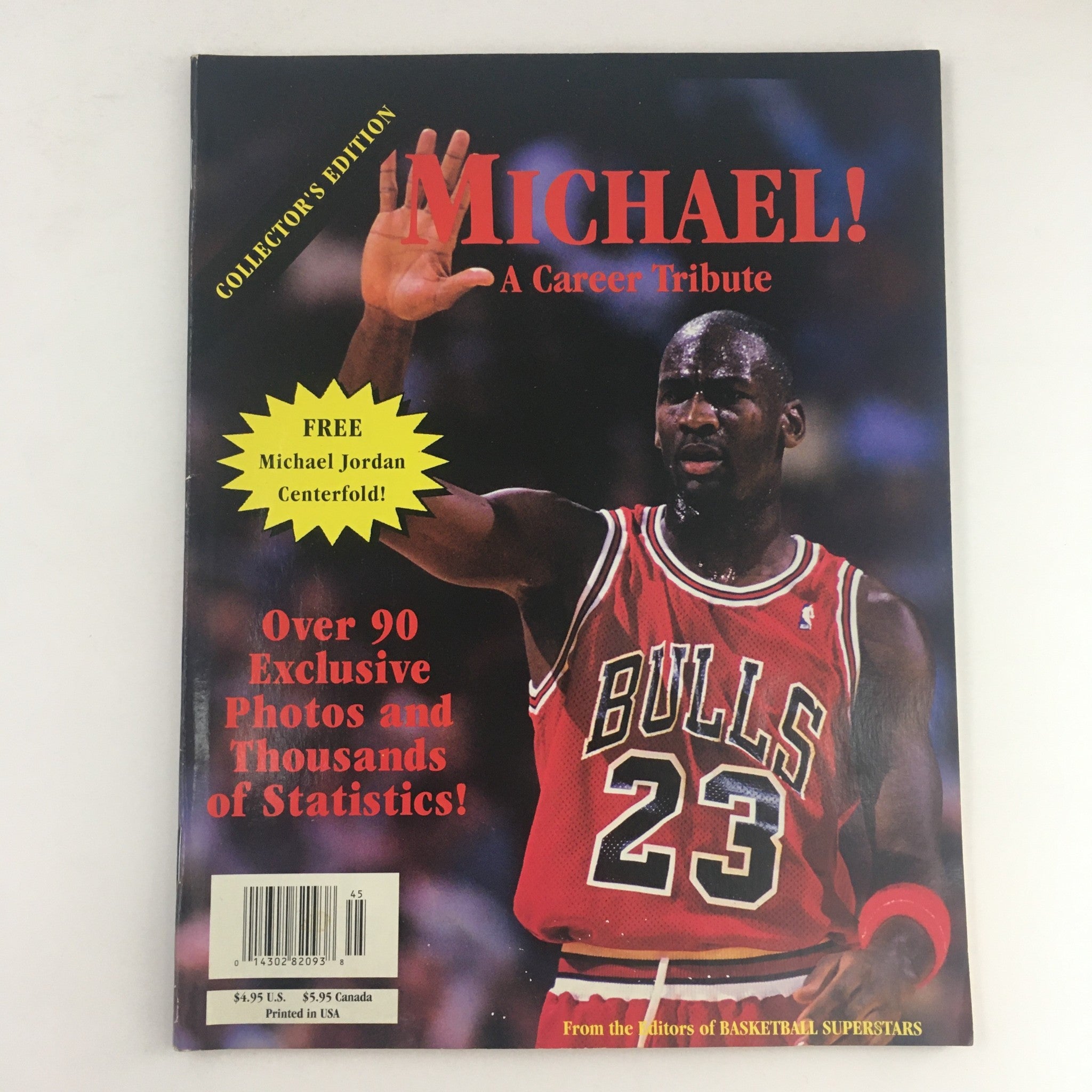 Basketball Superstars Magazine 1993 Michael Jordan A Career Tribute, No Label VG